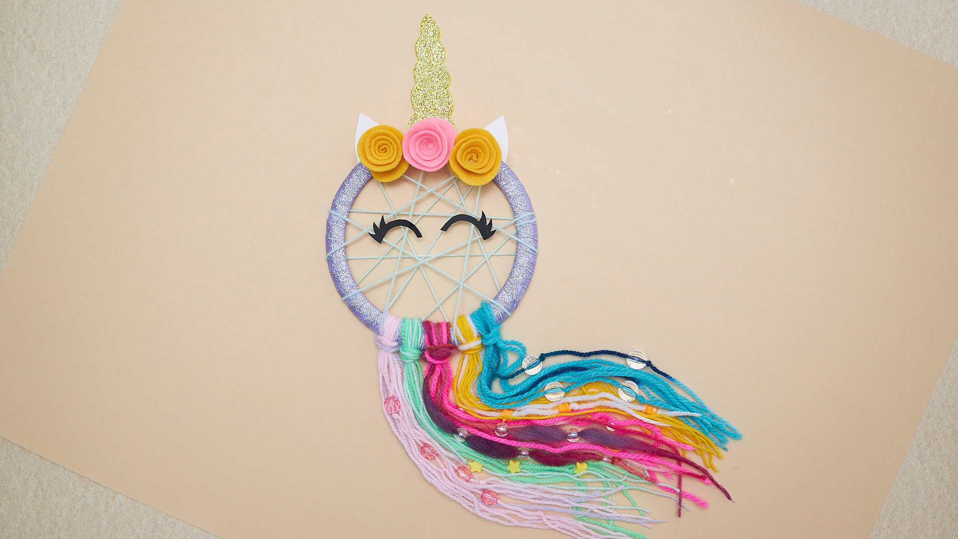 School Holiday Fun: DIY Sparkly Unicorn Dreamcatcher