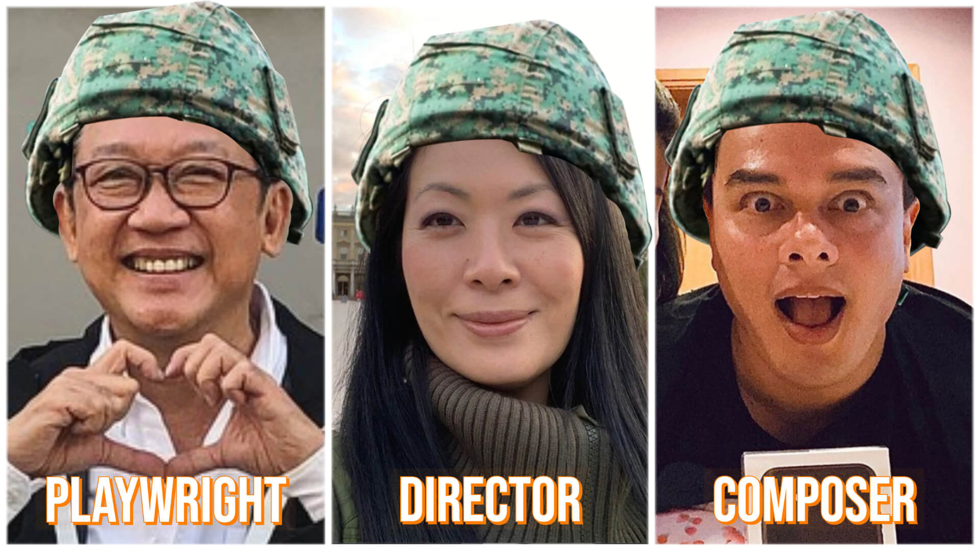 (From left) Michael Chiang, Beatrice Chia-Richmond, and Don Richmond show you why good chemistry makes the perfective creative team.