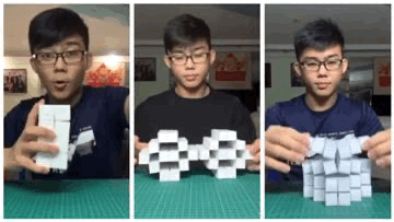 Simply mesmerising stuff: NTU student Low Zi Hao takes the art of kirigami to another level.