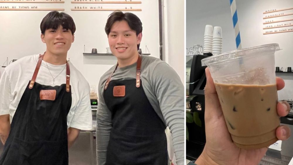 Leon Tham (Left) and Shing are the barista-founders of Brash Boys Coffee, located at Neuros, One North.